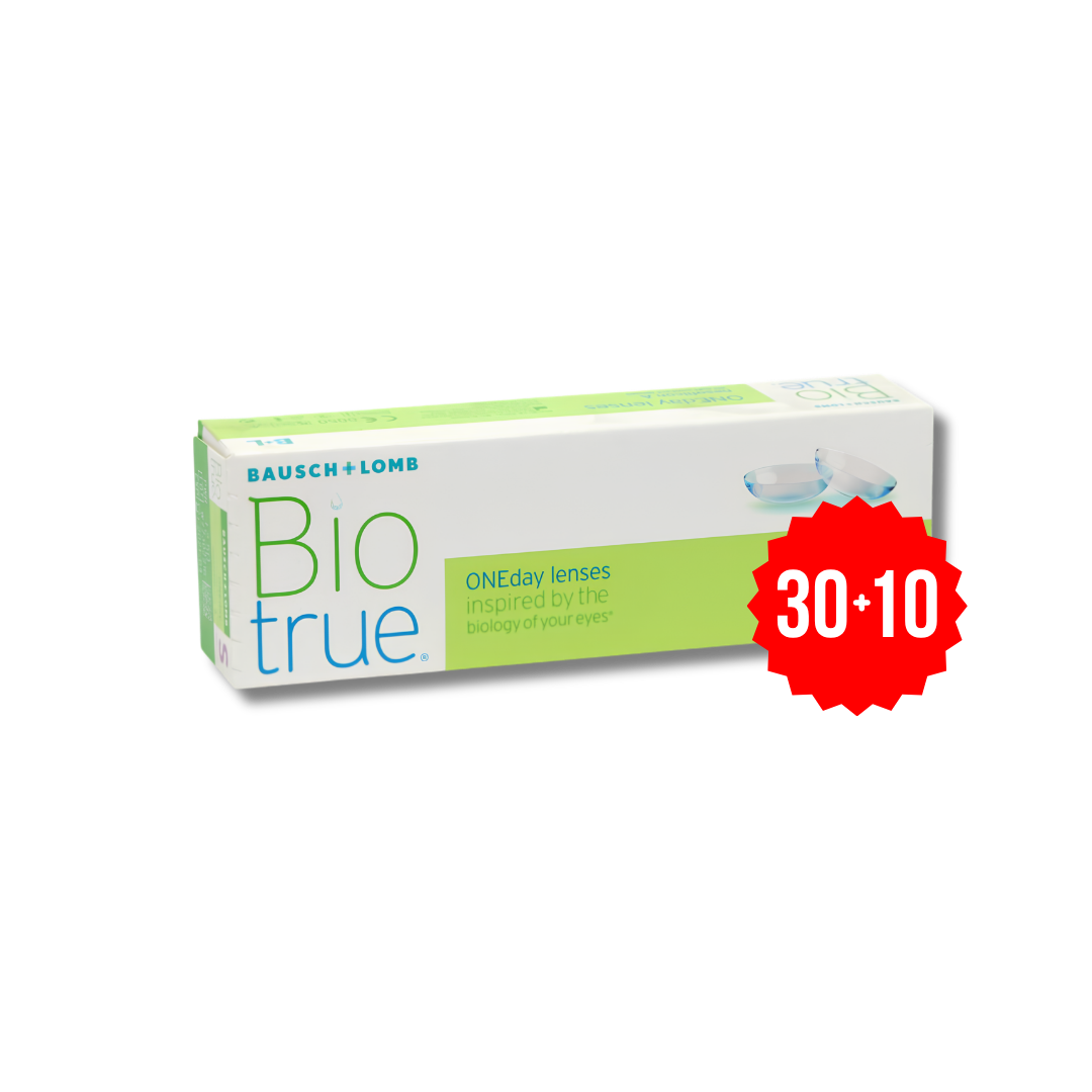 Контактні лінзи Biotrue ONEday 30+10 в подарунок